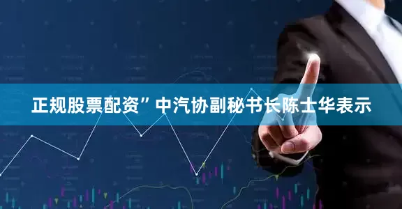 正规股票配资”中汽协副秘书长陈士华表示
